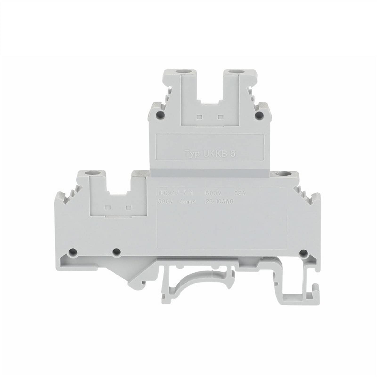 saako 10 Pz UKKB5 Vite Universale Doppio Livello 2 Strati 4-Conduttore Spina Filo Connettore Elettrico Rail Morsettiera UKKB 5