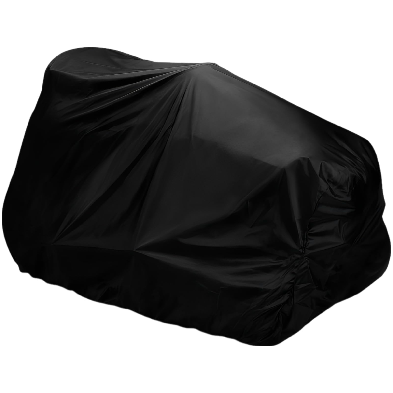 Funda impermeable para cortacésped, color negro, dobladillo elástico de 182 x 130 x 116 cm, funda para cortacésped, resistente, resistente al viento, poliéster, protección para todo tipo de