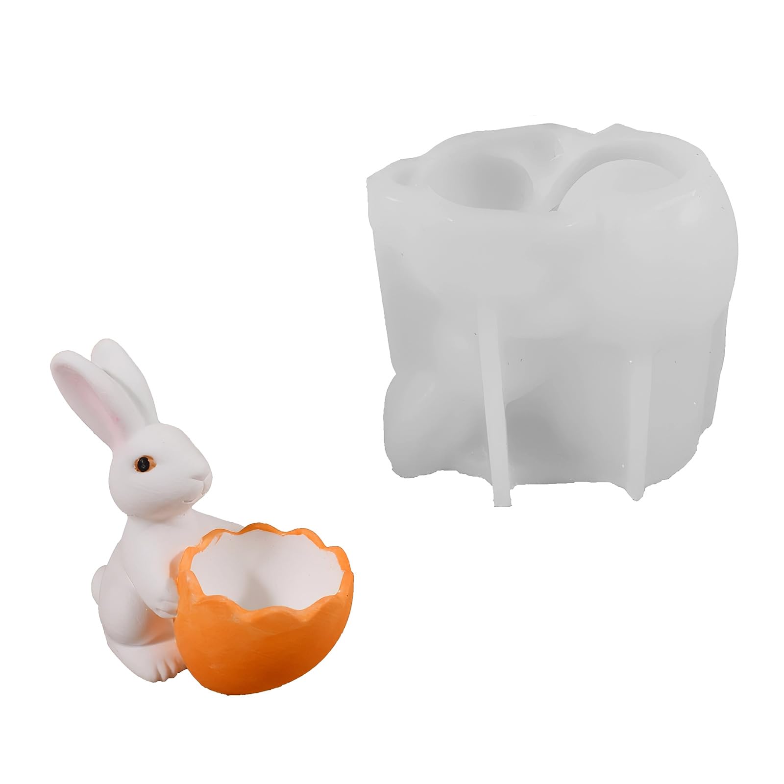 Msioytog Multicolor Silicone For Eggs Shell Rabbits Figurines With Easy Demolding For Cement Rabbits Eggs