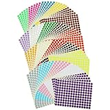 16500 Count 3/8 inch Diameter Round Dot Stickers Color Coding Labels, 20 Colors, 100 Sheets