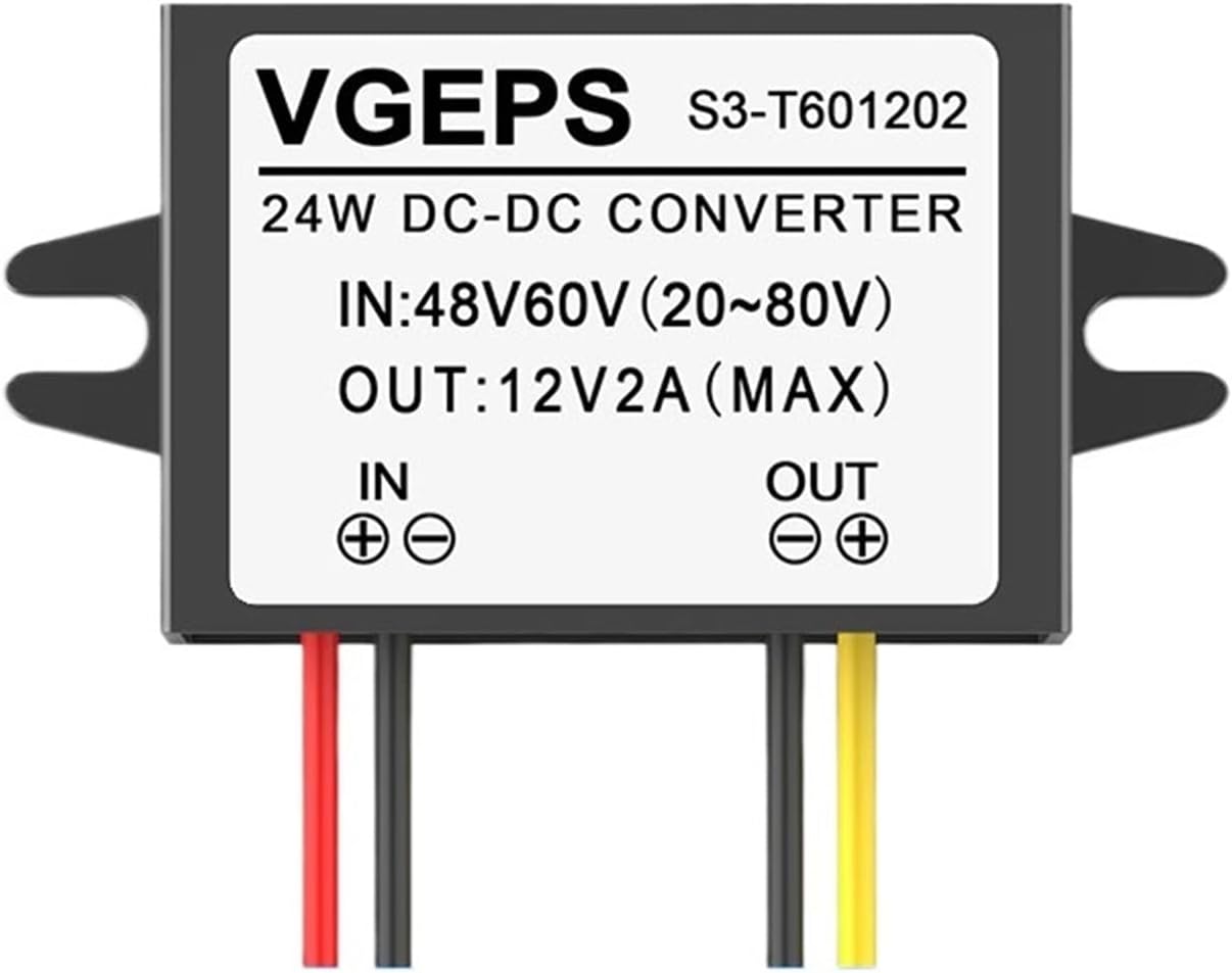48V60V to 12V Power Supply Regulator Converter 20-72V to 12V Vehicle Variable Voltage Power Supply Module(48V 60V to 12V 2A)