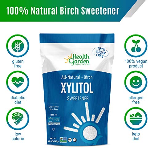 Health Garden Birch Xylitol Sweetener - Non Gmo - Kosher - Made In The U.s.a. - Keto Friendly (12 Oz) #TOP2