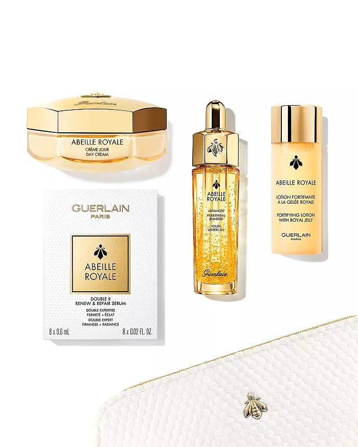 Abeille Royale mini skincare products and bag