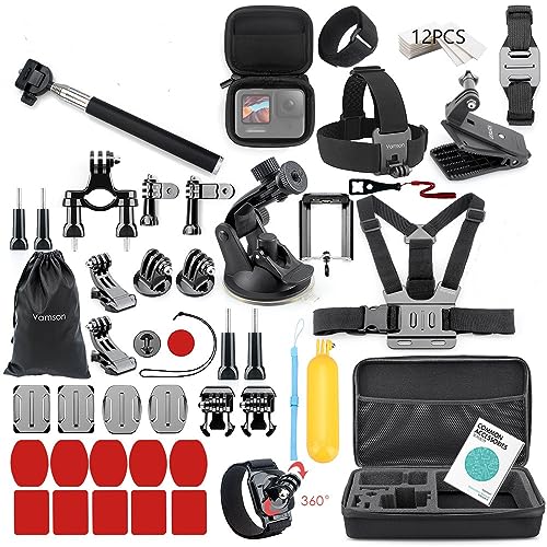 Image of smars GoPro Accessories kit, Compatible with GoPro Hero10 /Hero9 /Hero8 /Hero7, GoPro Max, GoPro Fusion, Insta360, DJI Osmo Action /Action 2, AKASO, APEMAN, Campark, SJCAM