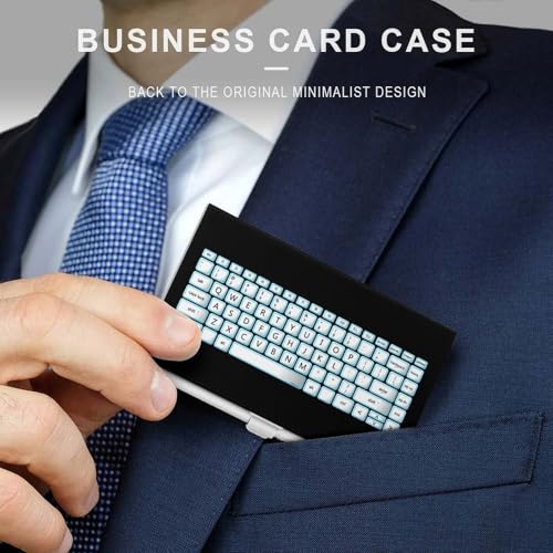 Computer-Keyboard Business Card Holder Alloy Multi Wallet Credit Card ID Pocket Name Case3