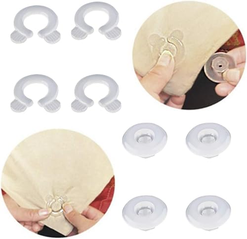 ULTNICE 4 clips para sábanas, pinzas para sábanas, clip fijador de edredón, correas de soporte para sábanas para el hogar