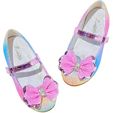 Furdeour Glitter Mary Jane Dress Shoes for Toddler Girls Cover