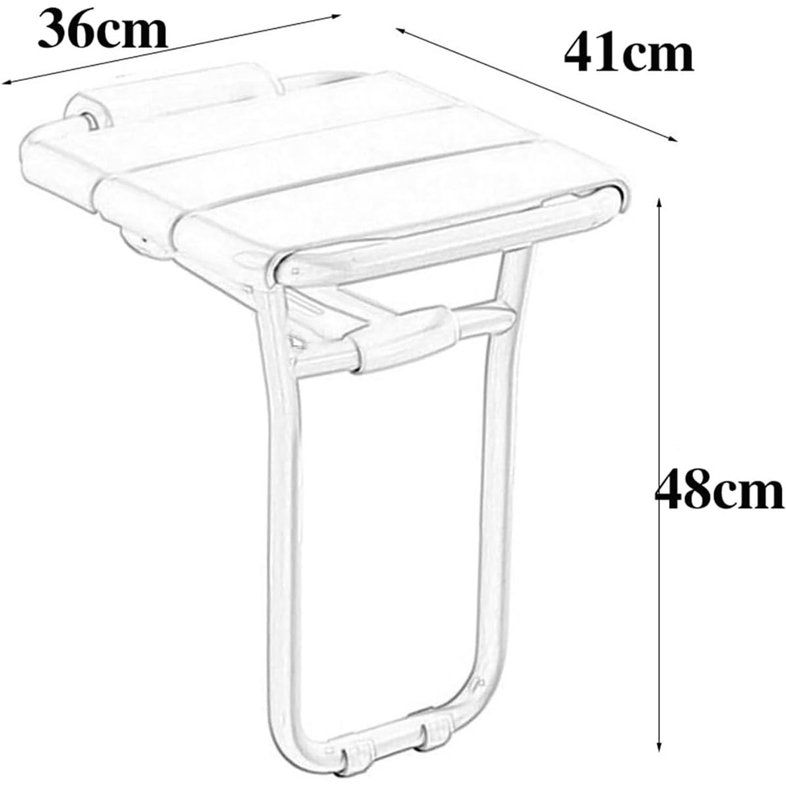 Silla Abatible Ducha Montado en la Pared Taburete de Baño para Personas Mujeres Embarazadas, Mayores o Lesionadas Sillas para Ducharse Banqueta Ducha