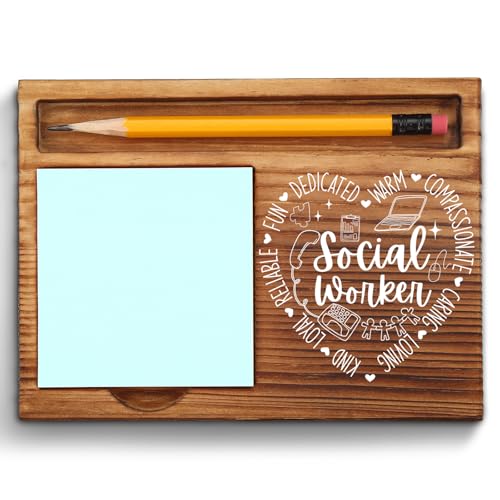 Social Worker Sticky Note Holder Social Worker Appreciation Thank You Gifts Social Worker Office Desk Decor Self Stick Note Pad Holders ZSS74