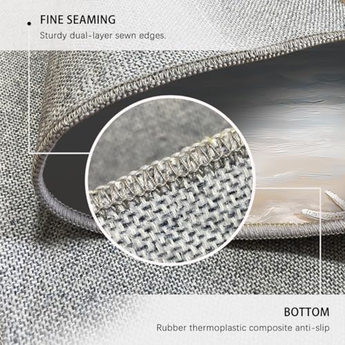 Tapis bleus lavables 120x150 poil bas moquette sol doux - 7