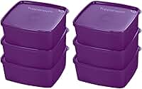 Kit Freezer 6 Jeitosinhos Tupperware 400ml Roxo | Congelar Alimentos Freezer