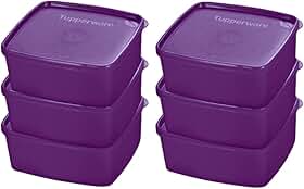 Kit Freezer 6 Jeitosinhos Tupperware 400ml Roxo | Congelar Alimentos Freezer