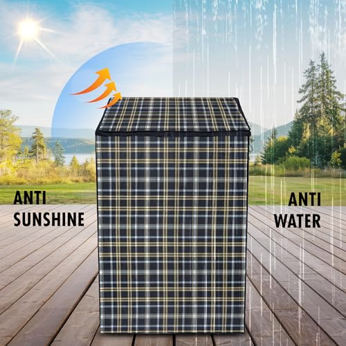 Image of Lithara Top Load Fully Automatic Washing Machine Cover for LG, Samsung, IFB, Whirlpool, Suitable for 7 kg & 7.5 KG - Waterproof, Dustproof Cover (Print-10)