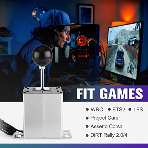 Image of USB Simulator Shifter for ATS ETS Dust WRC Sim Racing Games H Sequential Shifter for Logitech G29 G27 G25 G920 Thrustmaster T300RS /GT Steering Wheel PC Windows 6+R Sequential Gearshift Knob