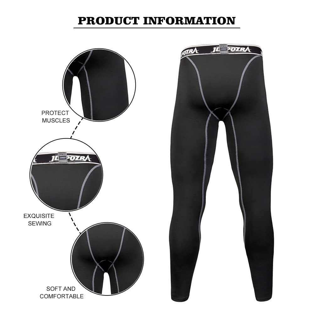 Calzamaglia e Pantaloni Termica Uomo Pantalone Compressione Sportiva Leggins Palestra Morbidi Pantaloni Elastico Fitness Running Calcio Scalda Muscoli Uomo Gambe