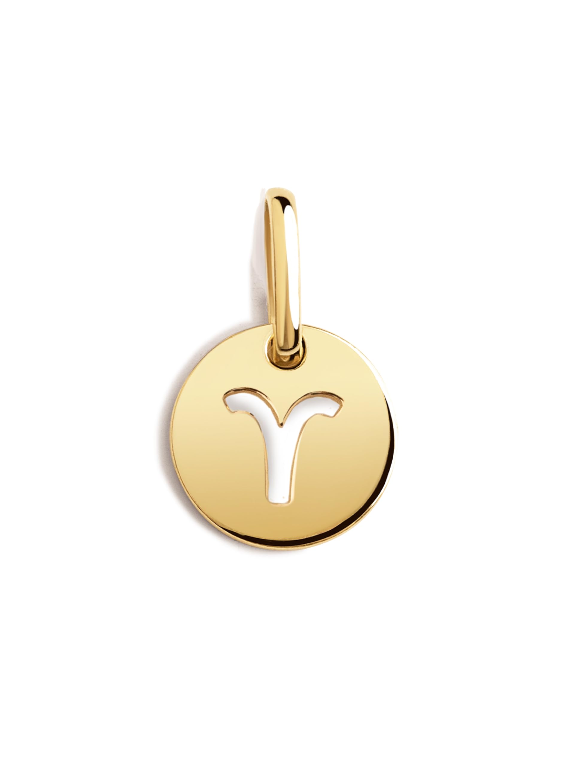 SINGULARU Charm Mini Medallion Zodiaco - Colgante en Plata de Ley con Acabado Baño de Oro de 18Kt - Charm Combinable con Collar - Joyas para Mujer