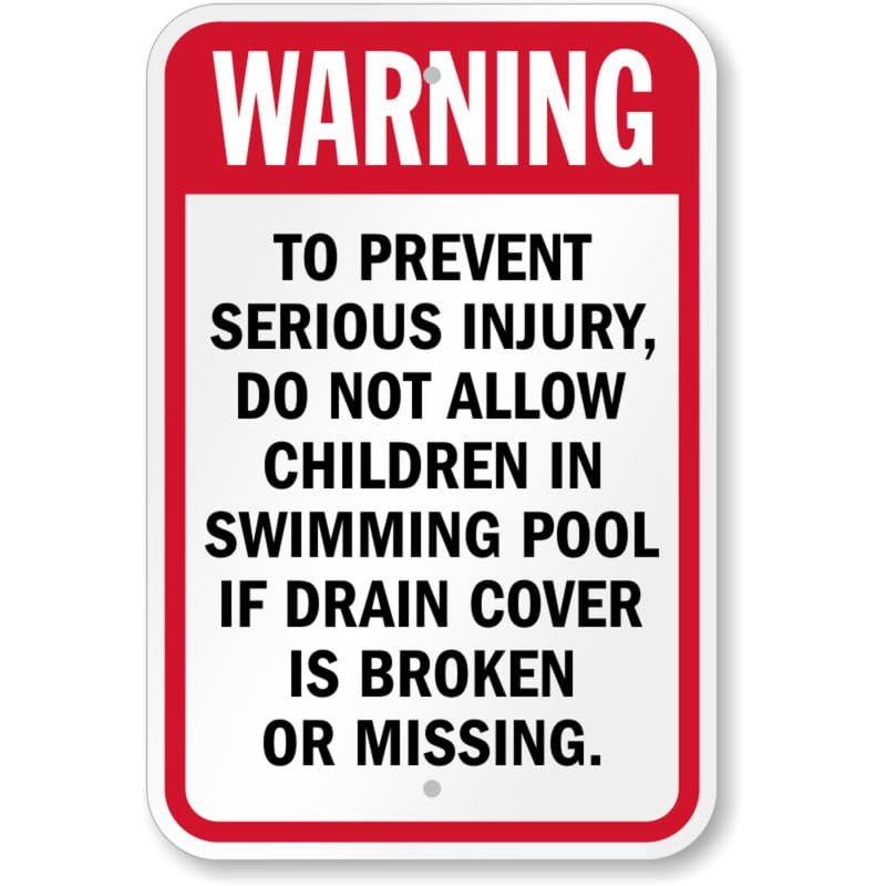 Broken Drain Cover Pool Warning 8