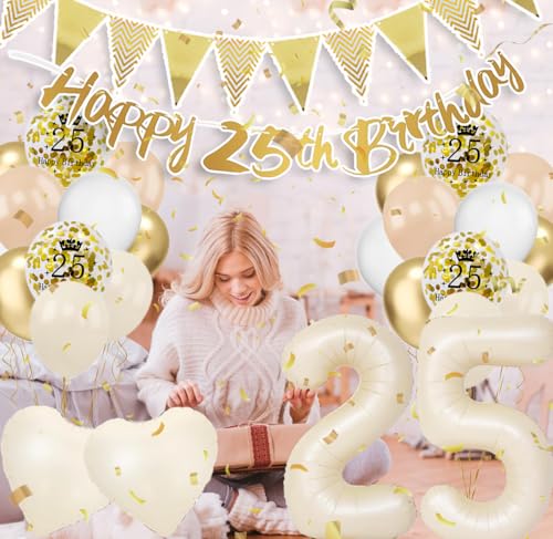 20th Birthday Decorations Sand White Gold,20th Birthday Decorations for Girls,20th Birthday Balloons with Happy 20th Birthday Banner Cake Toppers Number 20 Balloons for Girls Birthday Decorations - Image 3