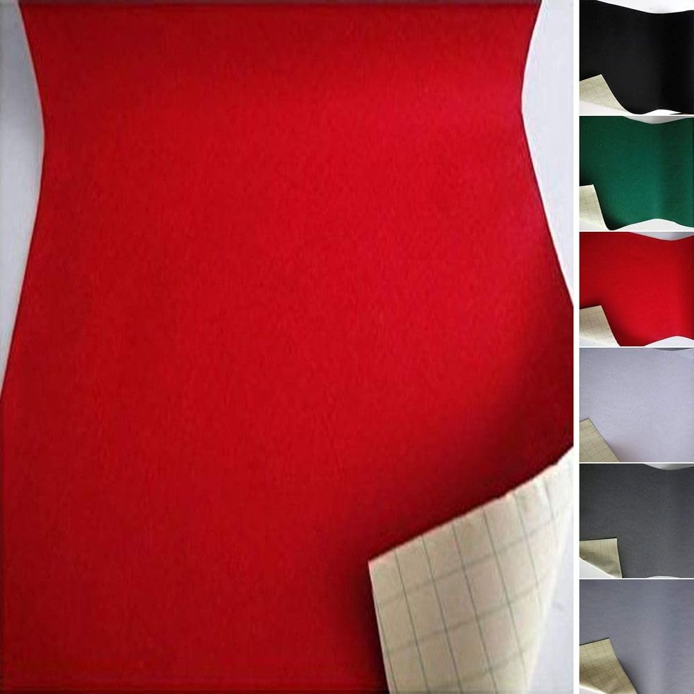 Stoffbook ROOD DECORATIE BASTELLEN ZELFKLEVEND DIY 200X40CM Vilt KLEEFFILT, B736 (rood