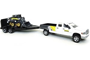 Agriculture 1/64th Dodge Pickup with Trailer and New Holland L170 Skid Steer
