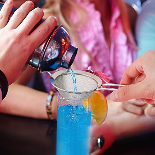 AIEVE Cocktail Zeef, 2 Pack RVS Thee Zeef Bar Zeefzeef, Fijne Mesh Zeef, Conische Zeef met Handvat voor het Filteren van… - Afbeelding 6