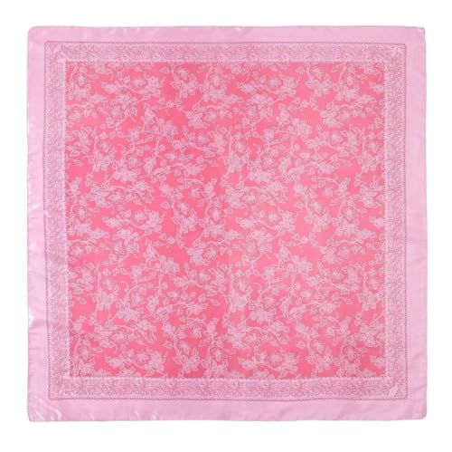 Square Head Scarves Satin Silk Hair Scarf Boho Bandana Headwear for Women Silk Feeling Hair Wrap Neck Scarf