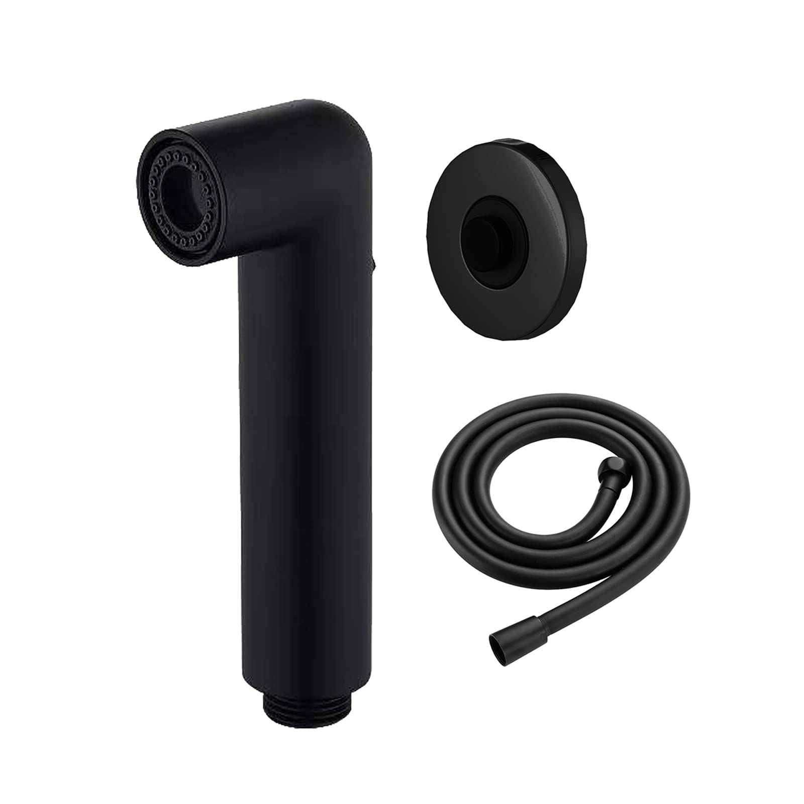 Pulverizador de Bidé de Mano para Inodoro, Rociador de Bidé de Soporte Potente - Presión de Agua Ajustable, Kit de Rociador de Inodoro de Bidé de latón para Higiene Personal/Baño,Negro