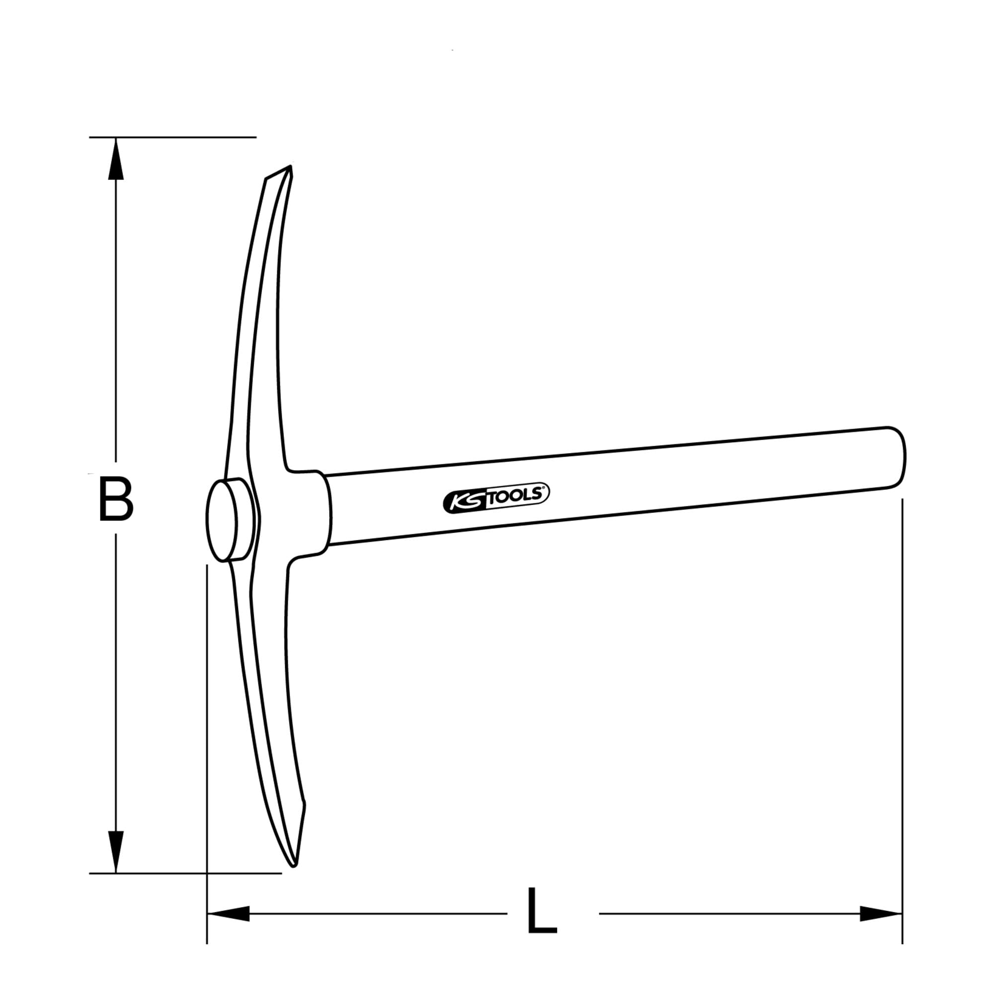 KS Tools 963.9623 BRONZEplus Spitzhacke 650 mm
