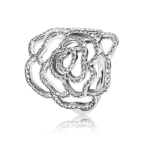 Pandora Dreambase-Anello Wild Rose 925 Argento con...