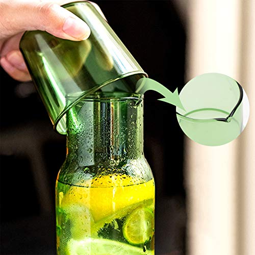 Cabilock Set de 1 Vaso Verde de Vidrio miniatura 7