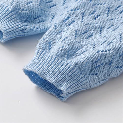 Toddler Girls Knit Hollow Cardigan Lightweight Casual Button Down Open Front Sweater Kids School Uniform Knitwear3