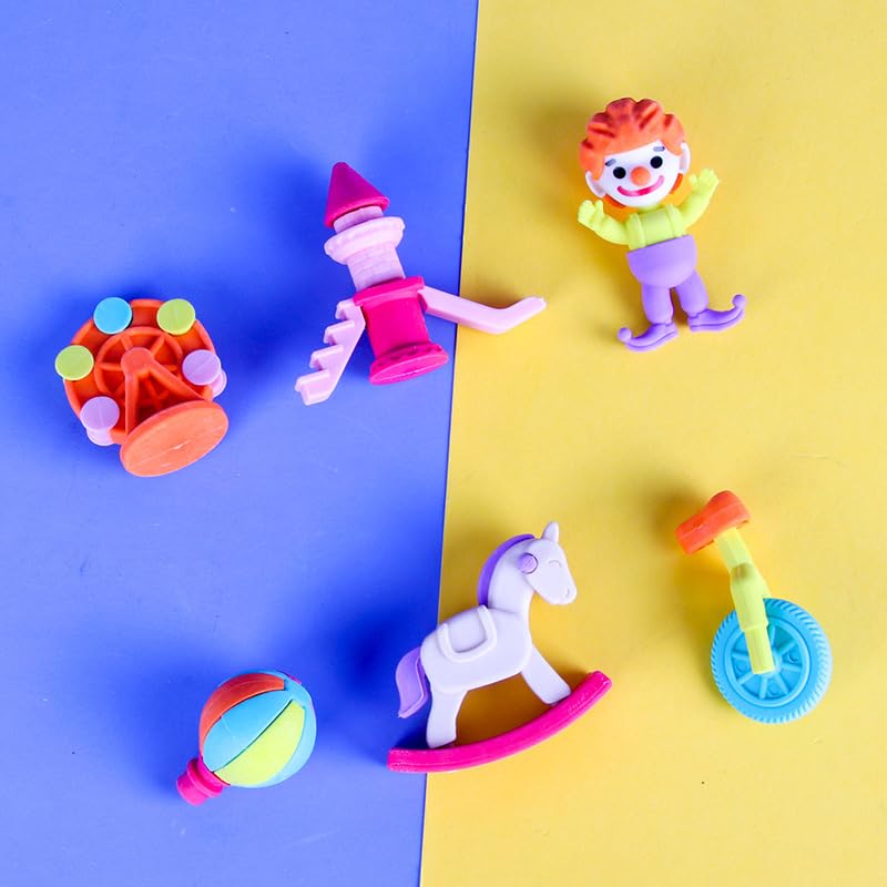Image of Fairy Tale Palace Erasers for Set- Stylish Erasers for Girls, School Stationary Kit for, Birthday Return Gifts (QH-8739)