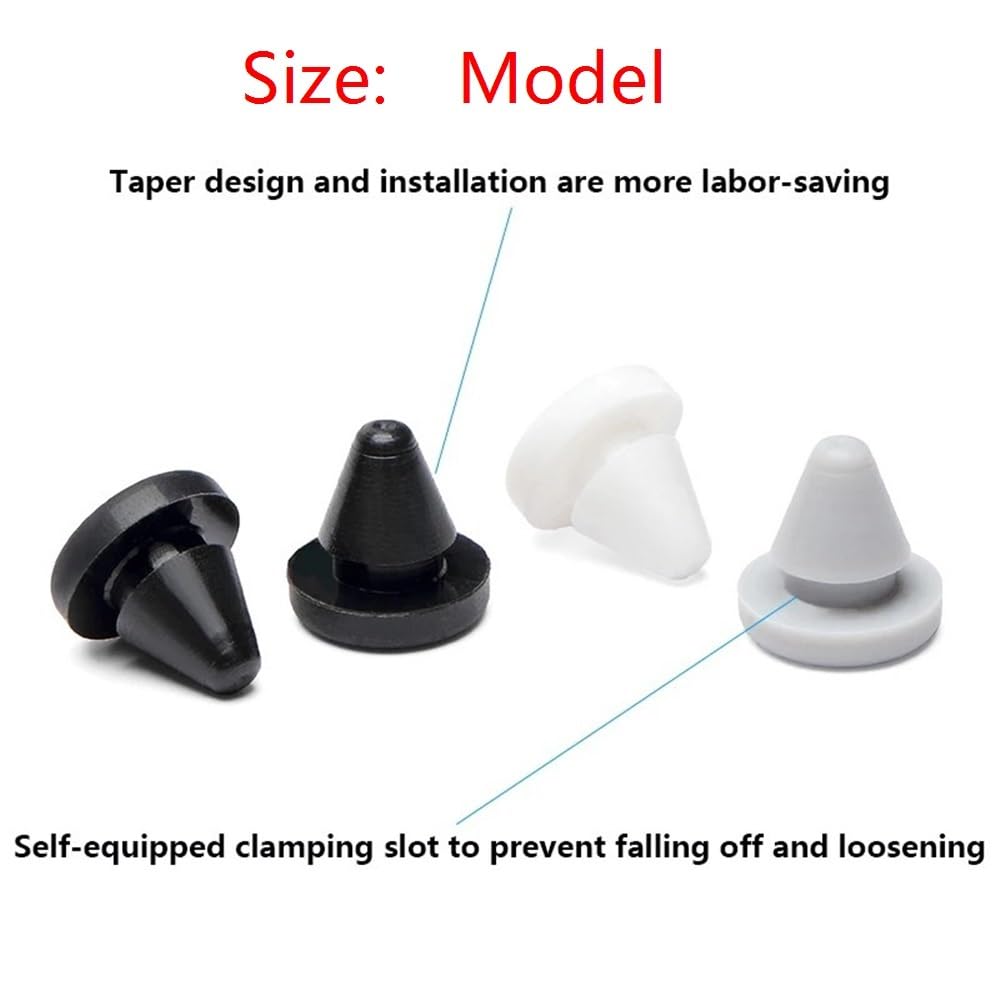 Tapones de Goma de Silicona Grises en Forma de T, Tapas de Sellado for Paneles, fáciles de Limpiar, for Materiales Decorativos (50 Unidades)(200)
