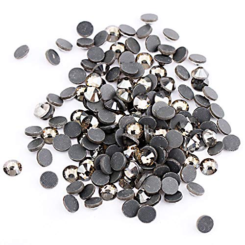 Image of beadsland Crystal Hotfix Rhinestone,Machine Cut Stone 1440pcs /pkg (Black Diamond,SS20 /5mm)