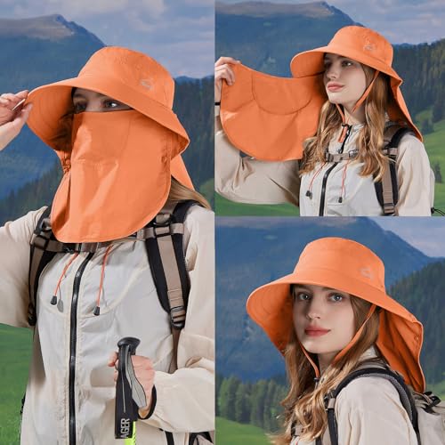 Image of Sun Hat for Men Women with Neck Flap,UPF 50+ UV Protection Fishing Hat