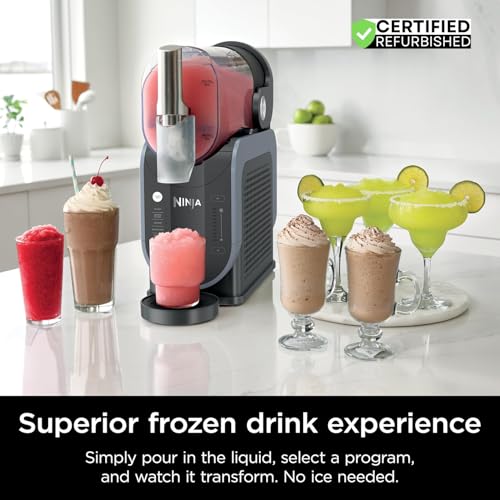 ninja fs301 professional maker with rapidchill technology 88 oz drink amp slushie machine 5 preset programs frozen margaritas frapps and more premium accents black renewed