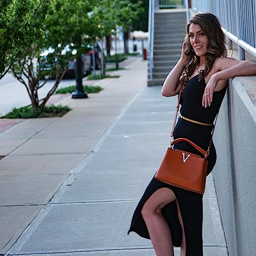 Image of EVVE Women's Small Satchel Bag Classic Top Handle Purses Fashion Crossbody Handbags with Shoulder Strap