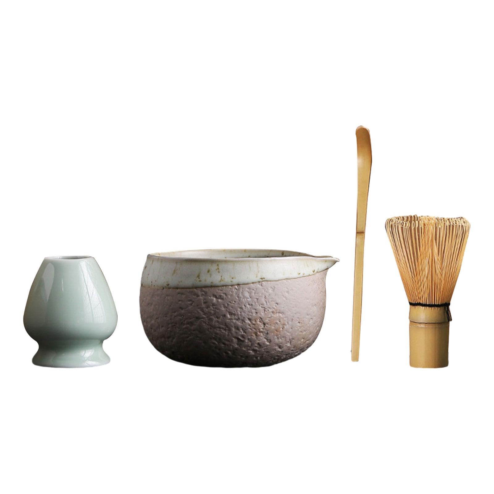 Matcha-Schneebesen, Retro-Stil, Matcha-Zeremonie, Zubehör für Urlaub, Tisch, Büro, Grau, 4 Stück