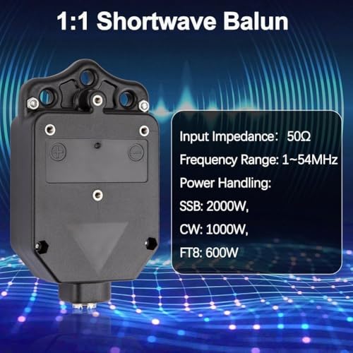 Antena impermeable de radio dipolo con adaptador balun 1-54MHz 5