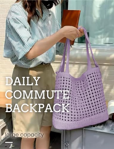 Mesh Beach Bag Hobo Tote for Women Summer Vacation Shoulder Bag Soft Woven Purses Casual Large Capacity Handbag Bags3