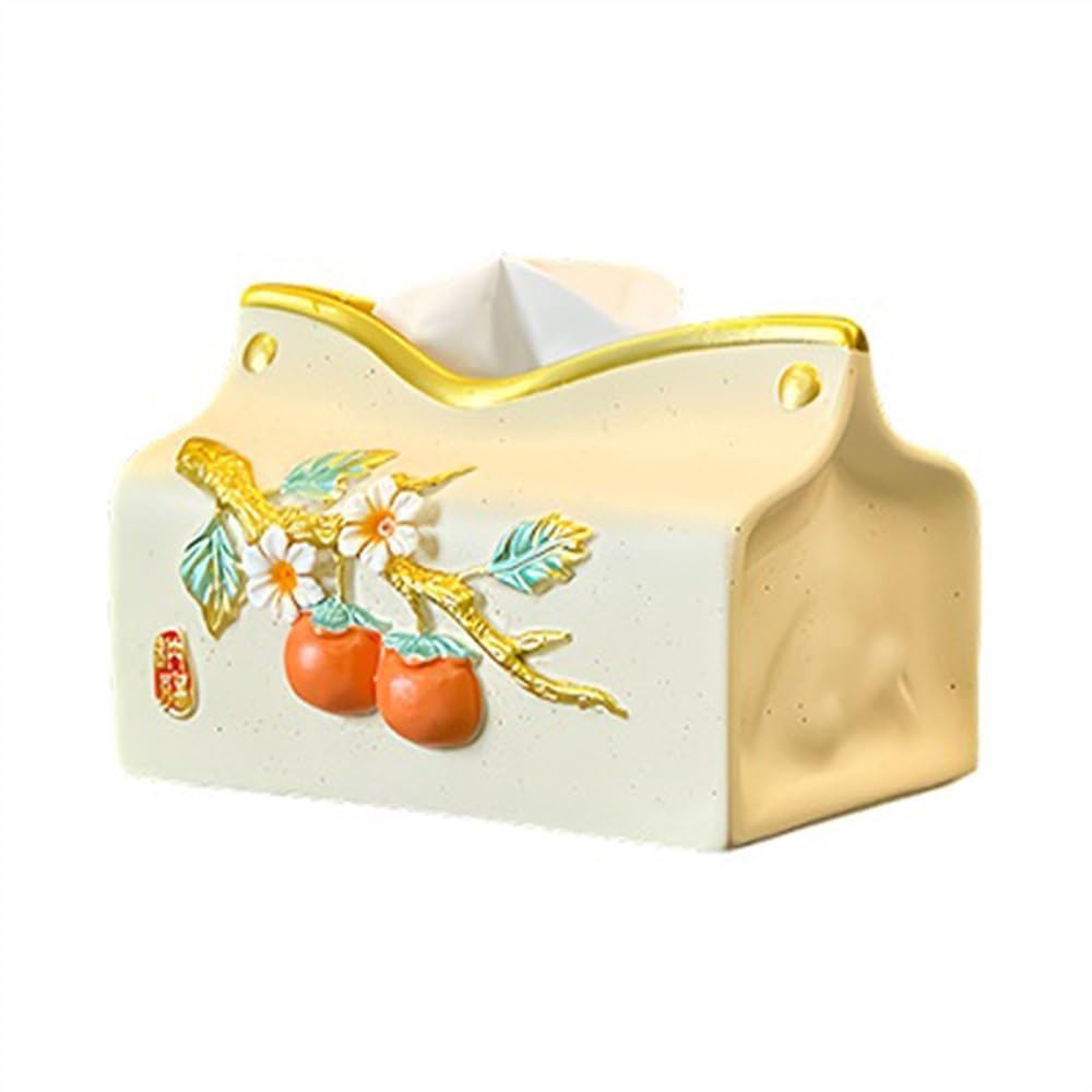 Tissue Holder Square Resin Tissue Box Cover Handcraft Paper Chinese Holder Living Room Coffee Table Facial Box Decor