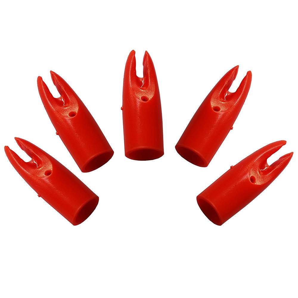 UP100 50 PCS Black/Yellow Archery Arrow Nock for Shaft Outer Diameter 6.9mm (Orange)