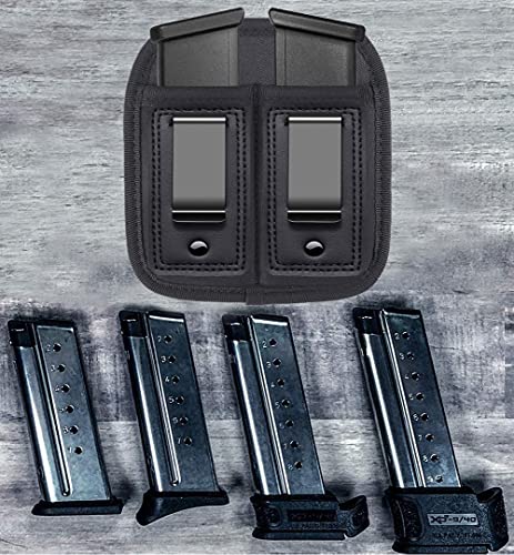 3-Pack Double Magazine Holster/Mag Pouch, Iwb Concealed Carry Holster For Glock 17 26 43 Sig 1911 S&W M&P 9Mm .40 .45 Fits 7 10 15 Round Ammo Clips For Pistols #TOP4
