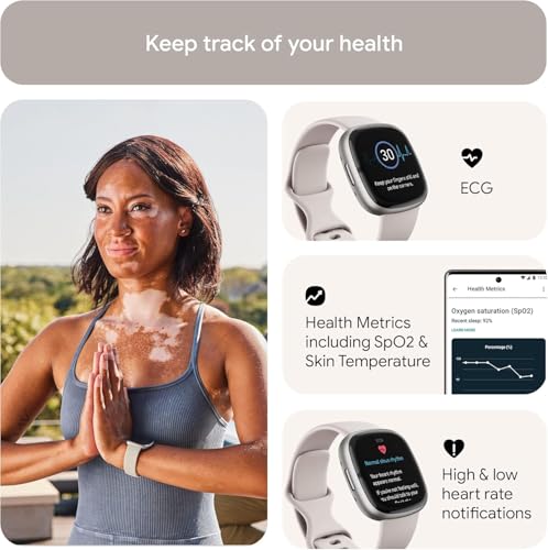 Image of Fitbit Sense 2 Advanced Health and Fitness Smartwatch - Blue Mist /Pale Gold