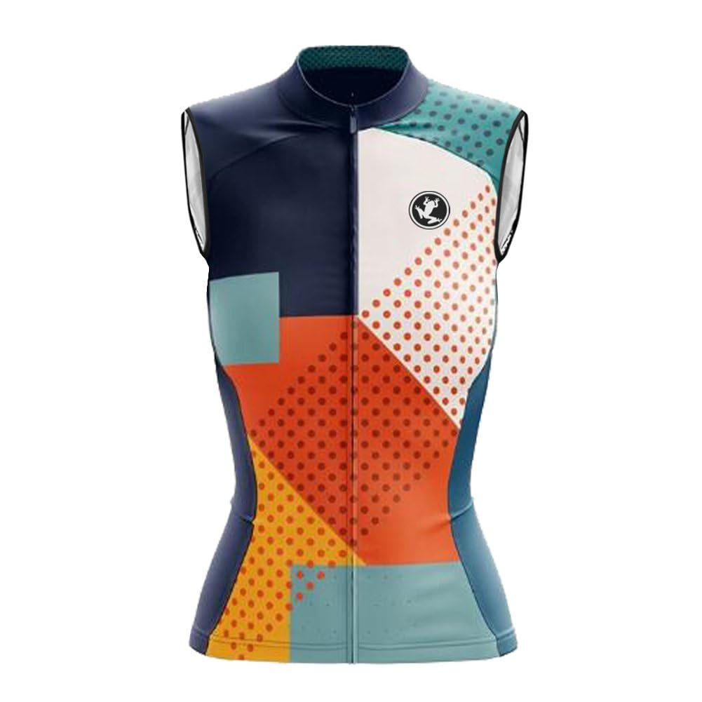 UGLY FROG Maillot de ciclismo para mujer sin mangas, 3 bolsillos, equipamiento grande para mujer, adecuado para un rango de peso de 70 – 100 kilogramos
