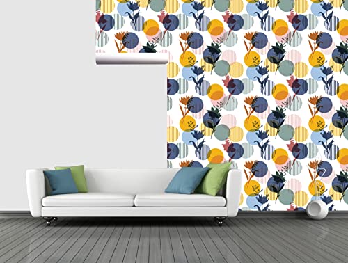 Image of CABANA HOMES Wall Stickers DIY 3D Wallpaper for Living Room (45 x 125 cm, 1 Roll) (6 sq. ft) Decorative Self Adhesive Decals Bedroom, Furniture, Home Decor, White