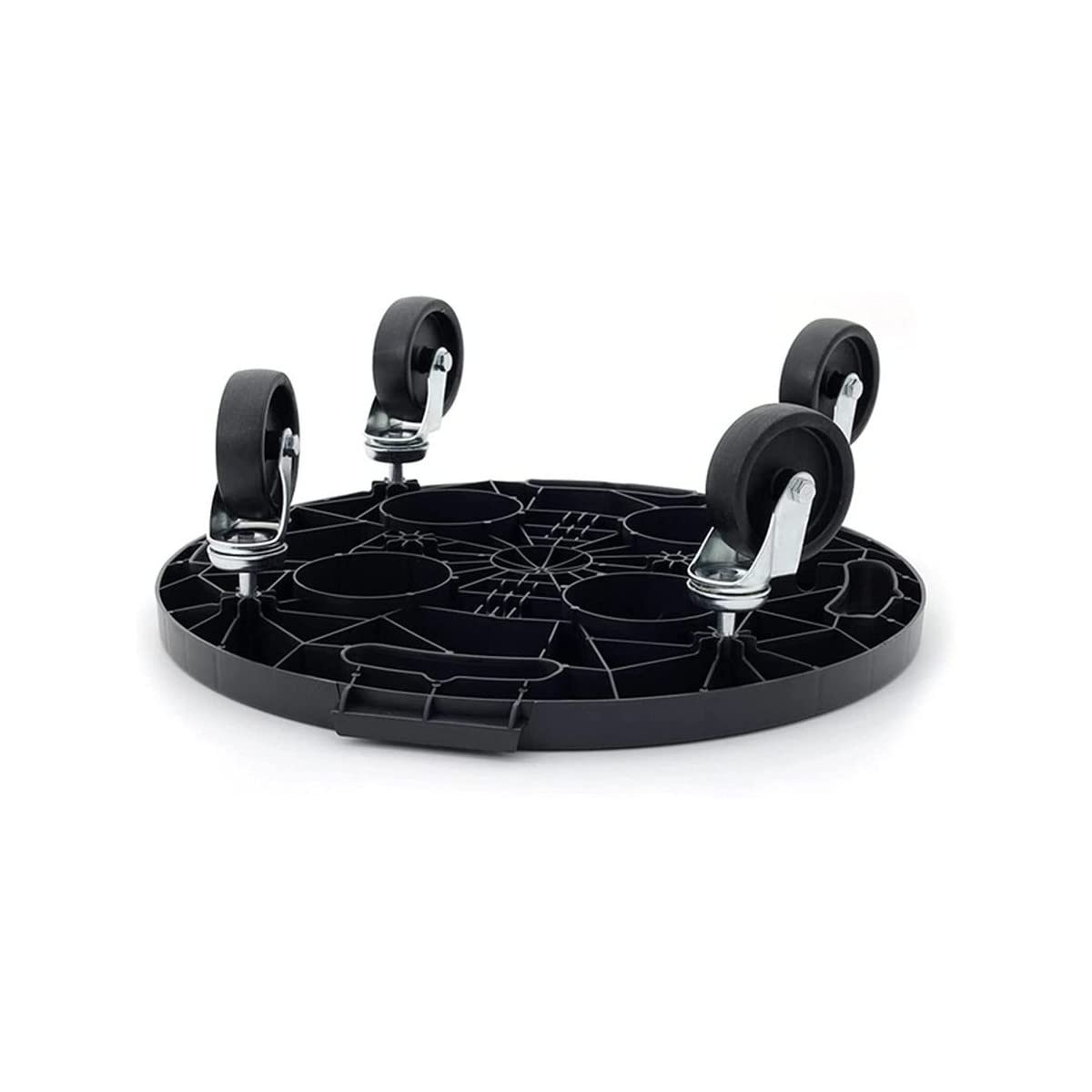 Plateau à roulettes rond Ø40 cm | Support roulant 275 kg en polypropylène antichoc | Déplacement plantes, meubles, charges lourdes