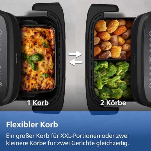 Philips Airfryer 1000 Serie Heißluftfritteuse, Schwarz, 7,1 L