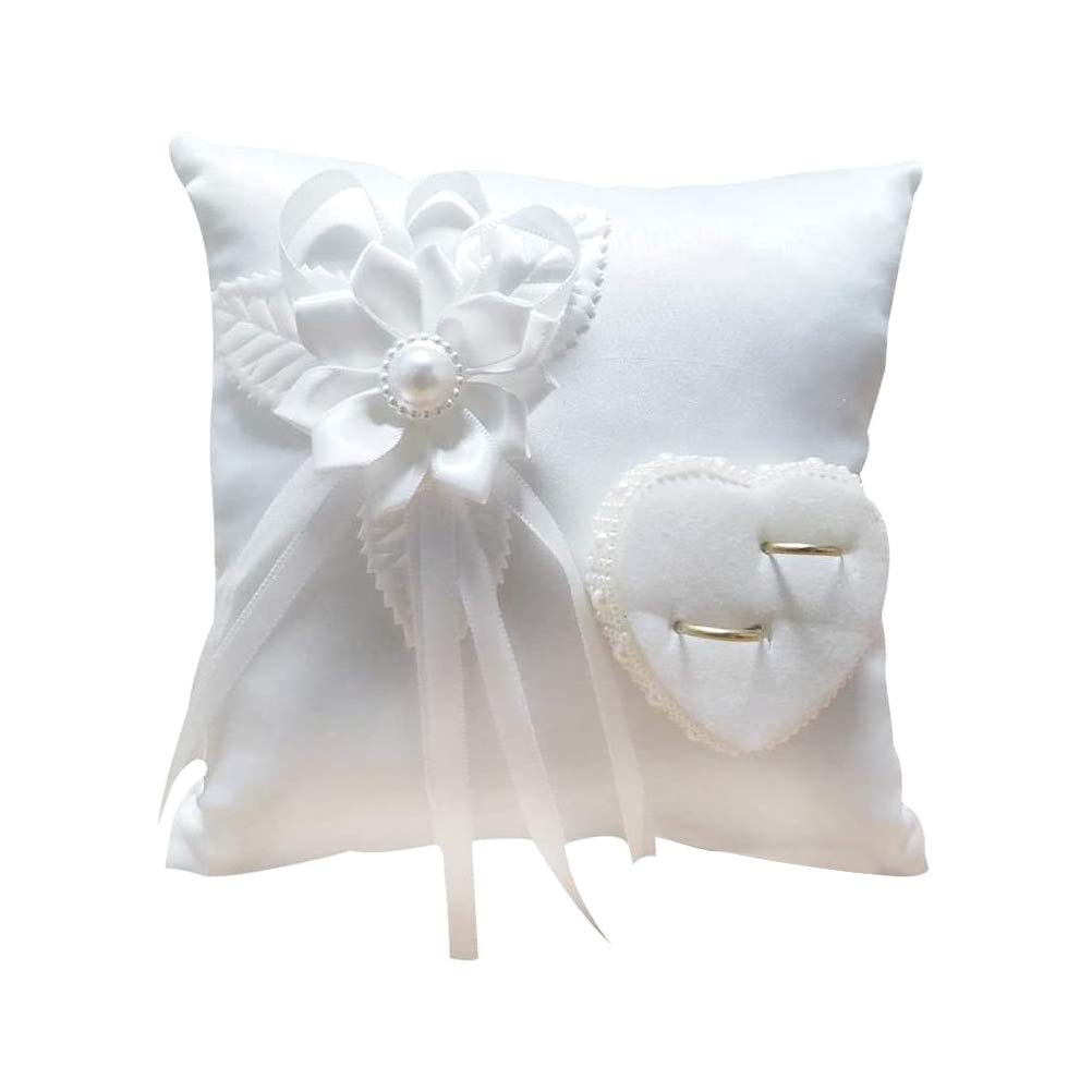 BESPORTBLE Romántico anillo almohada elegante anillo cuadrado titular anillo boda portador almohada adorno