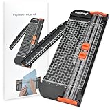 Meafeng Taglierina per Carta A4, Taglierina con Protezione Automatica di Sicurezza e Righello Laterale con 2 Lame per Tagliare Carta, Foto, Coupon, Etichette e Cartoncini (12 Pollici)